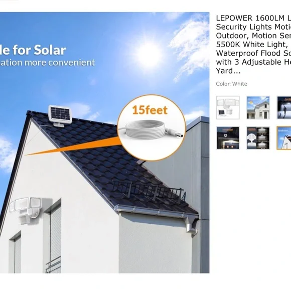 LED solar security lights - Picture 2 of 6